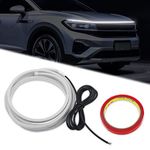 Car Hood LED Strip Lights, 71inch Car Engine Cover Decoration Headlight Strip, 12V Waterproof Car Hood Light Strip, Flexible Daytime Running Light, Suitable for Cars, SUVs, Trucks (White)