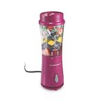 Hamilton Beach Personal Blender for Smoothies & Protein Shakes, Portable Single Serve Blender with Travel Lid, 14 oz BPA-Free Jar, 175W, Compact Countertop Blender, Raspberry, 51131G