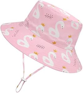 Sarfel Baby Sun Hat Toddler Summer Hats UPF 50+ Baby Bucket Hat Kids Beach Hats for Baby Boys, Swan, 2-4 Years