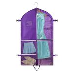 Suit Carrier Bag for Women,40" Suit Bag with 5 Zip Pockets for Travel,Foldable Waterproof Suit Cover with 2 Buckles,Hanging Moth Proof Garment Bag Clothes Covers for Suit,Coat,Jacket,Dress (Purple)