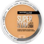 Maybelline New York Super Stay 24 Hour Hybrid Powder Foundation, Waterproof, Vegan, Mattifying, 332, 6 g