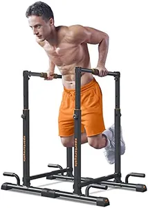 Sportsroyals Dip Bar, Adjustable Parallel Bars for Home Use, Dip Station with 6 Height Level & 1200LBS Weight Limit