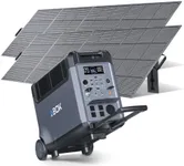 ABOK 3600 Portable Power Station, 3840Wh LiFePO4 Battery, 3600W Electric Solar Generator for Home Use, Power Outages, Emergency, Outdoor Camping, RVs (3840Wh + Extra Battery)