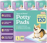 Pawfection 23.6" x 29.5" Unscented Puppy Pads – 6-Layer Absorbent Design – Holds up to 4 Cups of Liquid – Leak Proof & Tear Resistant for Indoor or Travel Crate Use – 120 Count Pee Pads for Dogs