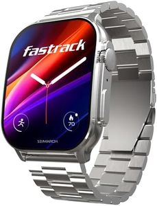 Fastrack Astor FS2 Pro 1.96" Super AMOLED Smart Watch, Metal Body with 1000 Nits Brightness, SpO2, BP & Sleep Monitor, BT Calling, 100+ Sports Modes – Smartwatch for Men & Women (Silver)