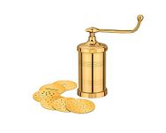 LEONEEL Pure Brass Sev Sancha Machine With Free Different Jali For Making Different Types Of Sevaiya, Sev, Gathiya Murukku, Chakli, Bhujia Etc (Brass) (450Gram Elegant), 1000 Watts