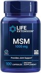 Life Extension MSM, 1000 mg, methylsulfonylmethane, Supports Healthy Joints, Helps Relieve Muscle and Joint discomfort, antioxidant Support, Gluten-Free, Non-GMO, 100 Capsules