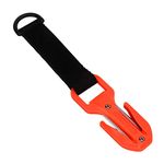 AMONIDA Diving Rope Cutter Sharp Blade Diving Handle Cutter Corrosion Resistant Diving Rope Cutter Safe Storage Package (Orange)