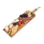 Toscana - a Picnic Time Brand - Artisan 30" Charcuterie Board/Serving Platter with Raw Edge Used for Cheese-Acacia Wood