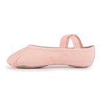 Bezioner Ballet Slippers Girls Canvas Ballet Dance Shoes Women Adult in Pink Black Split Sole （Ballet Pink, Little Kids 12