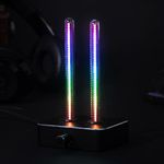 NovelLife Colorful Music Rhythm Light Bar Audio Spectrum Analyzer Display RGB LED Glow Tube Sound Level Meter Indicator MIC Voice Pickup Control Creative Desk USB Lamp Decor Gift