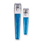 TRIM Azure Collection Clipper Set – Precision-Ground Cutting Edges for Clean, Even Cuts – Convenient and Easy To Use – Perfect for At-Home Manicures and Pedicures – Carbon Steel