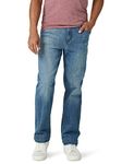 Wrangler Men's Free-to-Stretch Regular Fit Jean, Steel Blue, 38W x 30L