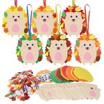 LAMEK 24 Pack Hedgehog Crafts for Kids Make You Hedgehog Foam Stickers DIY Autumn Art and Craft for Boys Girls Party Supply Art Activities Birthday Gifts Autumn Decoration