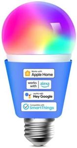 Meross Smart WiFi LED Bulb Dimmable Multicolor, Remote Control, Equivalent 60W E27 2700K-6500K Compatible with Homekit Siri, Alexa, SmartThings and Google Home