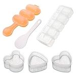 6 Pieces Sushi Mold Kit, Maehsab 4 Pcs Sushi Maker Set + 1 Pcs Rice Ball Shake Mold + 1 Rice Padder for DIY Sushi Making Tools, Lovely Shaped Sushi Mold Accessories Bento Box Lunch