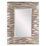 Howard Elliott Collection 56042 Zenith Rectangular Mirror, 31-Inch by 39-Inch, Bright Silver Leaf