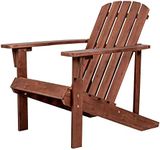 JONATHAN Y PAT1002C Westport Outdoor Patio Traditional Acacia Wood Adirondack Chair for Garden, Lawn, Backyard, Pool, Deck, Beach, Firepit, Dark Brown