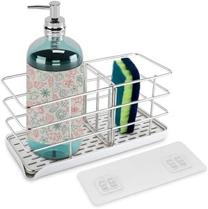 Kitchen Sponge Holder for Kitchen Sink - Sink Caddy Kitchen Sink Organizer Sponge Holder Stainless Steel Kitchen Sink Sponge Holder Сaddy- Dish Sponge Holder Sink Sponge Caddy Kitchen Sink Brush Caddy