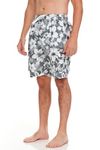 Kanu Surf Men's Floral Quick Dry Beach Board Shorts Swim Trunk, Dominica Charcoal, Large