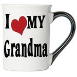 Cottage Creek Grandma Mug Large 18 Ounce Ceramic I Love My Grandma Coffee Mug/Grandma Christmas Gifts [White]