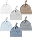 Konssy 6 Pack Baby Newborn Hats Set