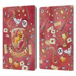 Head Case Designs Officially Licensed Harry Potter Gryffindor Pattern Deathly Hallows XIII Leather Book Wallet Case Cover Compatible With Apple iPad 10.2 2019/2020/2021