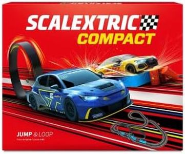Scalextric - Circuito COMPACT - Pista de Carreras Completa - 2 coches y 2 mandos 1:43 (Jump & Loop)