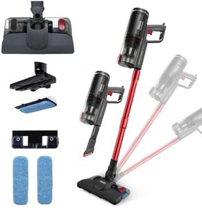 Inalsa Vacuum Cleaner with Mop for Floor Cleaning|900 W Motor with Strong 18 KPA Suction|Electric Mop for Floor Cleaning|5 Level Efficient Filtration|Handheld Vacuum Cleaner for Home(Ozoy Premium),Red