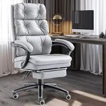 Blisswood Executive Office Chair, Office Chair For Home, Ergonomic Computer Desk Chair With Footrest Extra Padded Comfy Gaming Chair 360° Swivel Recliner Chair Heavy Duty Pc Chair For Home Office