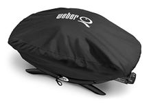 Weber Premium Grill Cover | Portable BBQ Cover Fits Q 100/1000 Series | Breathable UV & Water-Resistant Barbecue Covers | BBQ Accessories for Outdoor Cooking & Grilling - Black (7117)