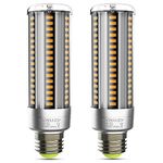 HAONIULED E27 LED 25 W Warm White LED Corn Bulbs 2700 K 3000 LM Replacement 250 W Incandescent Bulb, LED E27 Corn Bulbs LED Bulbs E27 LED Bulb Energy Saving Bulb, Pack of 2