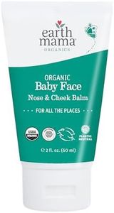 Baby Face Organic Nose & Cheek Balm for Dry Skin by Earth Mama | Safe Petroleum Jelly Alternative, 2-Fluid Ounce