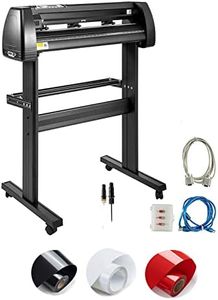 INTBUYING 34Inch 500g Vinyl Cutter Cutting Plotter Machine Vinyl Cutter Plotter LCD Display with Software and Stand Heat Press Kit 3-Yard PU Vinyl