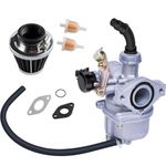 Podoy PZ19 Carburetor for Taotao ATV Cable Choke Carb Gaskets with 35mm Motorcycle Air Filter Fuel Filters for Chinese Made 50cc 70cc 90cc 100cc 110cc 125cc Dirt Bike Scooter Moped Go karts