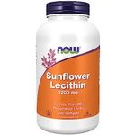 Now Foods, Sunflower Lecithin, 1.200mg, 200 Softgels, Lab-Tested, Gluten Free, Soy Free