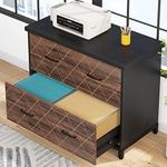 Tribesigns 2-Drawer File Cabinet, Wood Lateral Filling Cabinet Printer Stand Office Credenza Storage Cabinet for Home Office, Letter Size