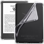 WALNEW Clear Case Cover for Kindle 11th Gen 2024/2022 (6 inch, Model: C2V2L3) - Slim Soft TPU Silicone Cover with Enhanced Corners for 6” All-New Kindle 2024/2022 (Transparent)