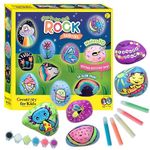 Creativity for Kids Glow in The Dark Rock Painting Kit - Paint 10 Rocks with Water Resistant Glow Paint