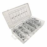 150pcs Wing Nuts Butterfly Hand Nuts M5 M6 M8 Zinc Plated Steel Butterfly Wing Screws Fastening Parts Assortment Kit with Box