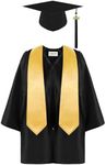 Kid Kindergarten Graduation Gown with Tassel Cap Sash Unisex Child Boys Girls Preschool Graduation Costumes Clothes