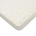 American Baby Company Waterproof Quilted Pack N Play Playard Size Fitted Mattress Cover Made with Organic Cotton, Natural Color - Vinyl Free