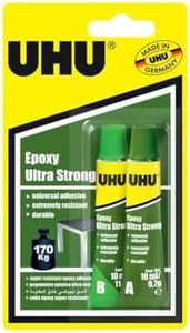 UHU Long-lasting Epoxy Ultra Strong Glue 10ml – Card of 2, (33-37550)