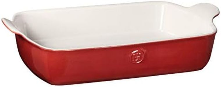 Emile Henry Rectangular Baking Dish, Large, Red, 369626