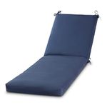 Greendale Home Fashions Outdoor Reversible Chaise Lounge Chair Cushion, Midnight