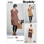 Simplicity Patterns 8186 Misses' Dottie Angel Frock: Wrap & Slip Dress Size D5 (4-6-8-10-12)