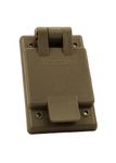 Leviton 5278-FWP 15 Amp, 125 Volt, Power Inlet Receptacle, Straight Blade, Industrial Grade, Grounding, Gray