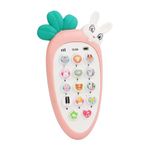 Kammateswara kids Rabbit Phone for kids in Radish Style Cute Rabbit Face Pretend Play Cell Phone Toy for Kids with musical sounds animal sounds light (Random color)