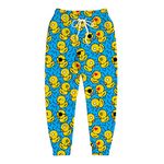 Joggers for Men Funny Pants Casual Track Pants Rave Outfit Athletic Trousers, Retro 80s 90s Graphics Rubber Duck Blue, Small