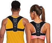 Posture Corrector for Men and Women, upper Back Brace, Clavicle Spine support, Adjustable Back Straightener and Providing Pain Relief from Neck, Back & Shoulder Fits Size M-L (20-48 In)